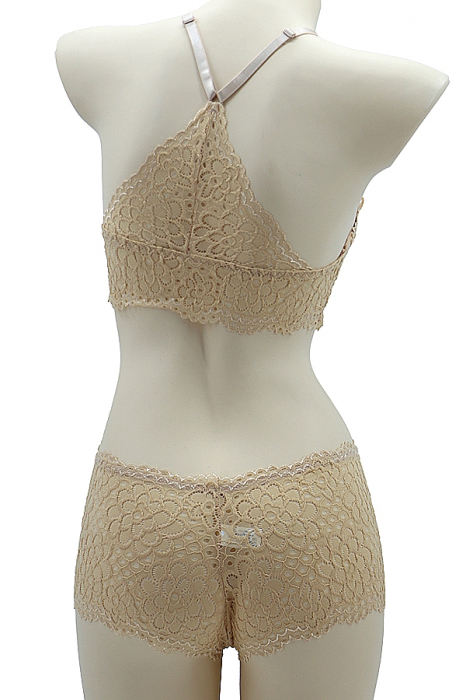Set 2 piese lenjerie intima, top si chiloti SMT8858crem [2]