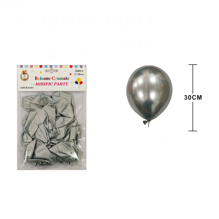 Set 20 baloane din latex pentru petrecere metalizate 30 cm RJ1251 [2]