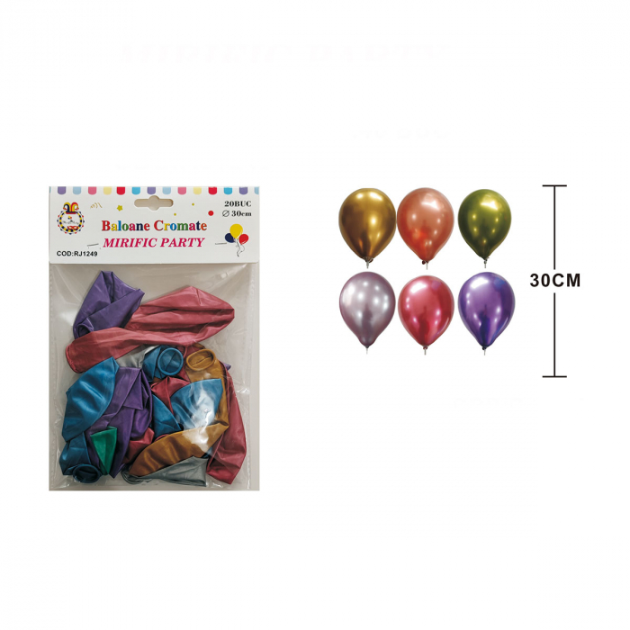 Set 20 baloane din latex pentru petrecere metalizate 30 cm RJ1249 [2]