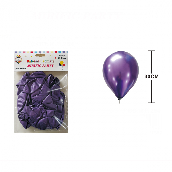Set 20 baloane din latex pentru petrecere metalizate 30 cm RJ1254 [2]