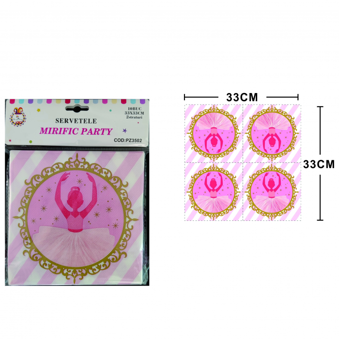 Set 20 servetele party cu 2 straturi 33 x 33 cm PZ3502 [2]