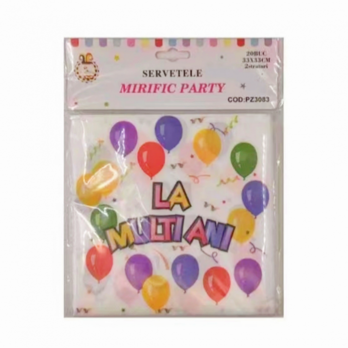 Set 20 servetele party cu 2 straturi 33 x 33 cm PZ3089 [3]