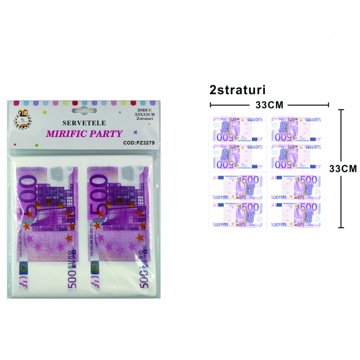 Set 20 servetele party cu 2 straturi 33 x 33 cm PZ3279 [2]