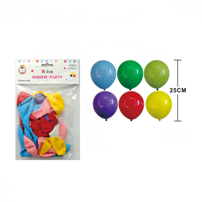 Set 25 baloane din latex pentru petrecere 25 cm RJ1188 [2]