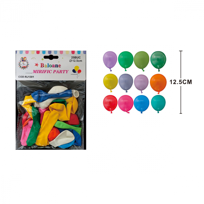 Set 25 baloane din latex pentru petrecere 12.5 cm RJ1301 [2]