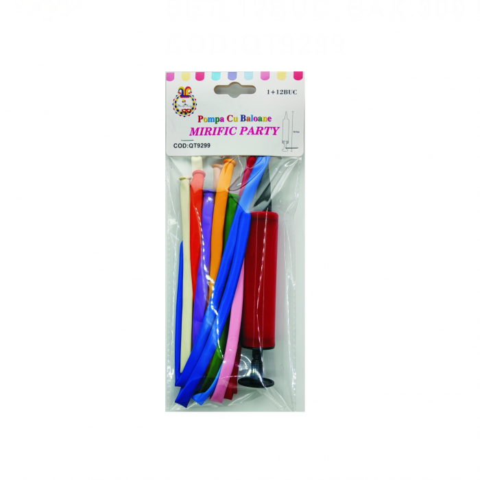 Set 12 baloane din latex cu pompa QT9299 [2]