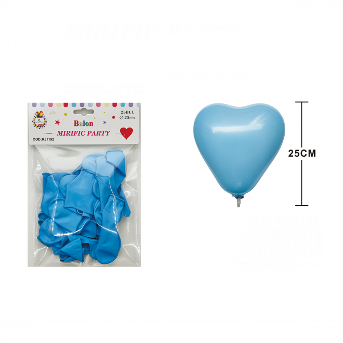 Set 25 baloane din latex pentru petrecere 'Inima' 25 cm RJ1192 [2]