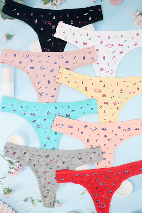 Set 4 chiloti tanga din bumbac ADU-X2317 [2]