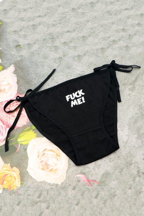 Chiloti sexy cu snur reglabil pe ambele parti ' Fuck me! ' WH-02 [4]