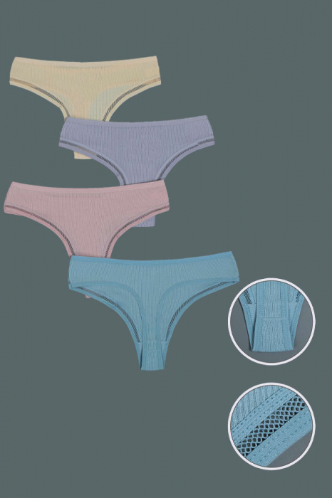 Set 3 chiloti tanga din bumbac TANG-A2782 [2]