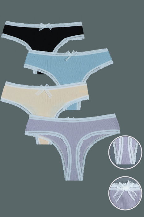 Set 3 chiloti tanga din bumbac TANG-A2767 [2]