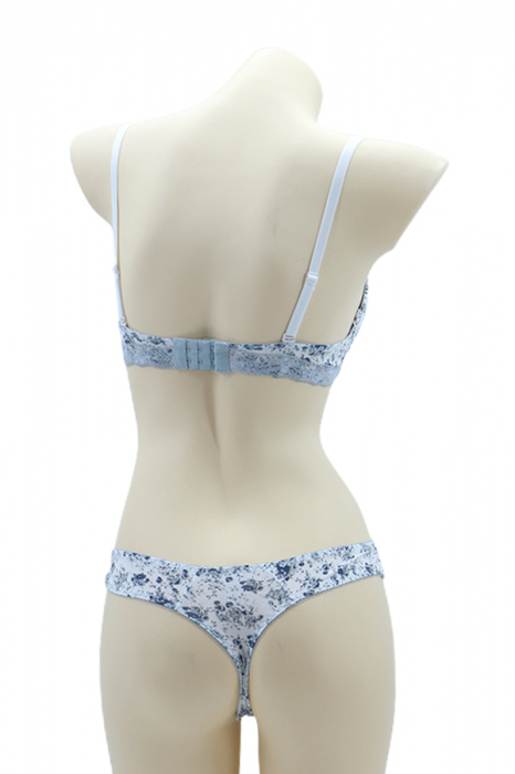 Set 2 piese lenjerie intima, sutien si chiloti tanga 35687gri [2]