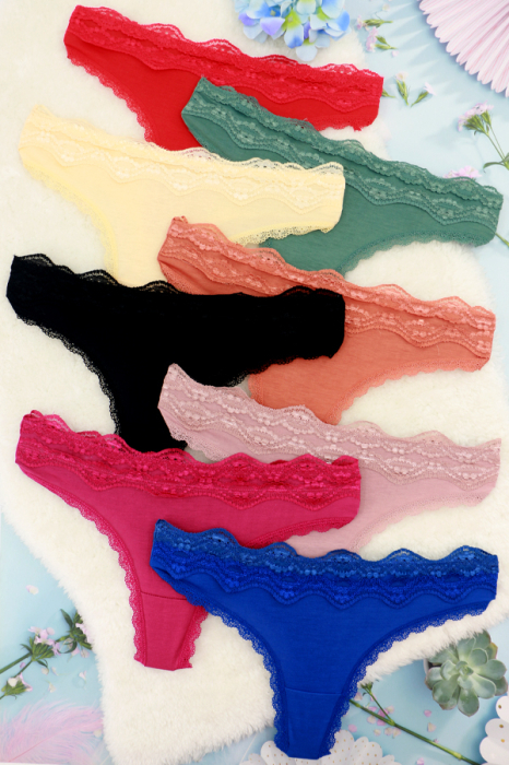 Set 10 chiloti tanga din bumbac ADU-10buc mixt（17.04-19.04） [4]