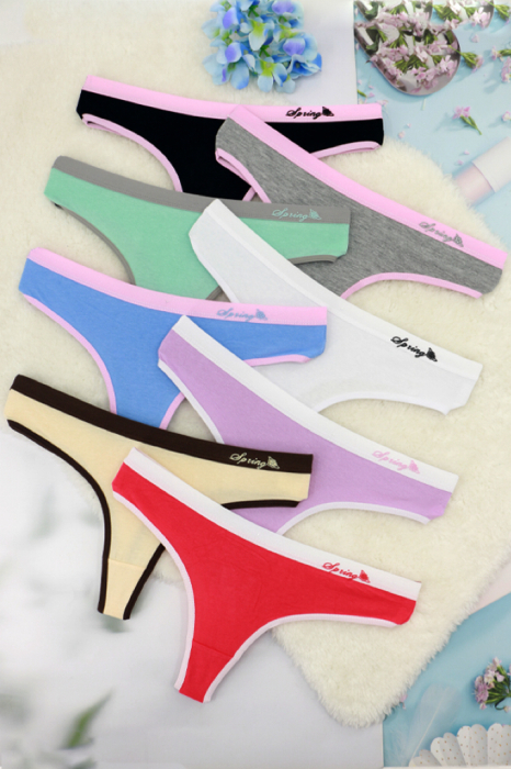 Set 10 chiloti tanga din bumbac ADU-10buc mixt（17.04-19.04） [5]