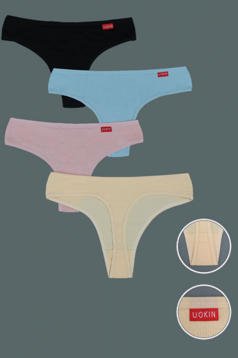 Set 4 chiloti tanga din bumbac TANG-A3208 [2]