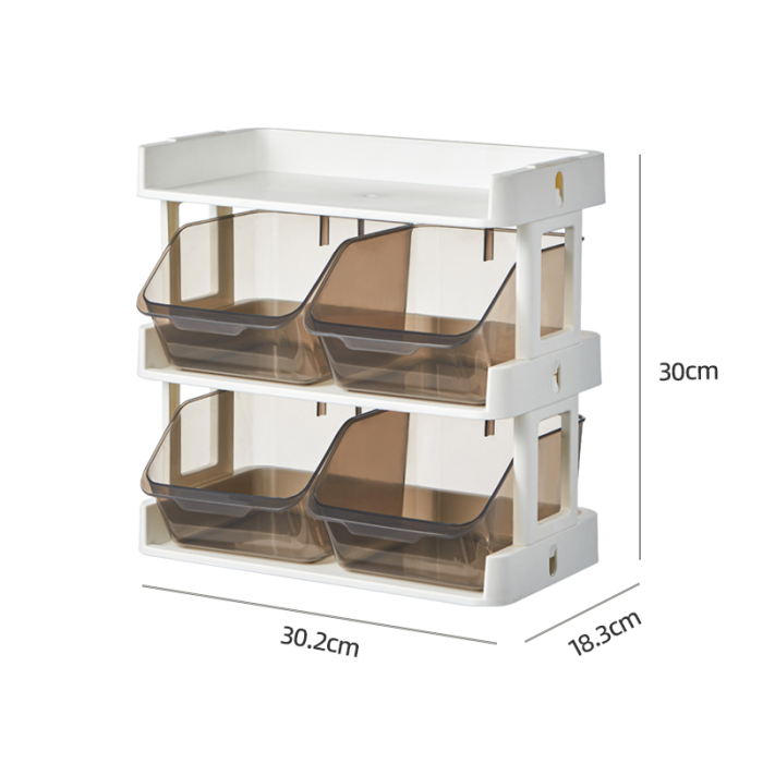 Raft organizator multifunctional cu 4 sertare transparente culisante SHYE-6445 [2]