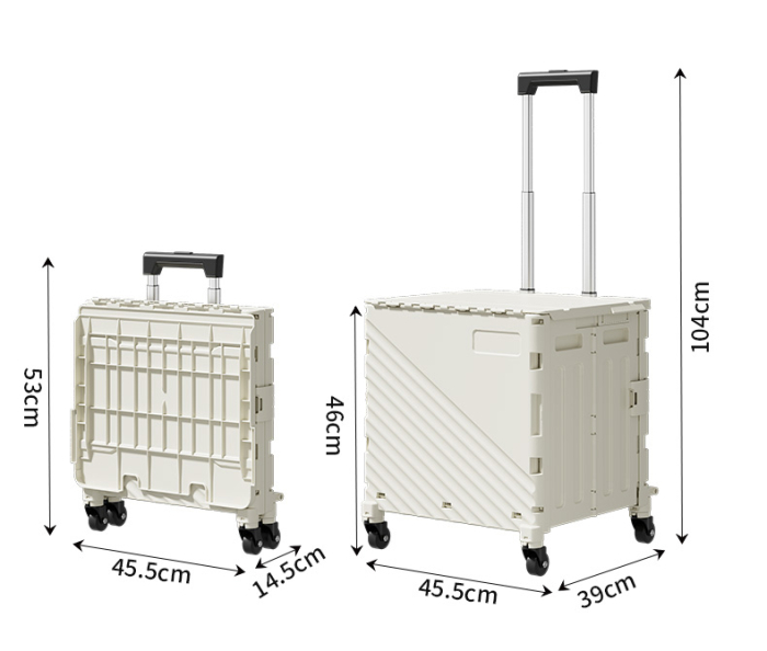 Carucior de cumparaturi pliabil cu 4 roti rotative si maner telescopic SHYE-7089-B [5]