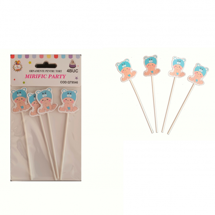 Set 4 decoratiuni pentru tort ' Figurina bebe ' QT9546 [2]