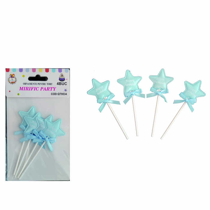 Set 4 decoratiuni pentru tort ' Happy Birthday ' QT9534 [2]