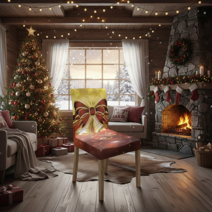 Set 4 huse universale pentru scaun, model Craciun 6220-45C [1]