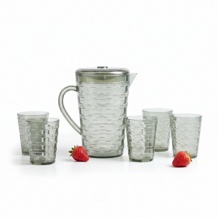 Set 4 pahare 300 ml si carafa 2000 ml SHYE-5590-4verde [6]