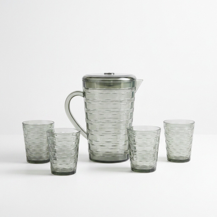 Set 4 pahare 300 ml si carafa 2000 ml SHYE-5590-4verde [3]