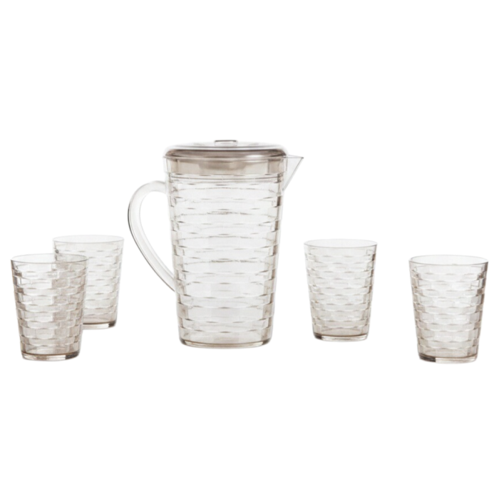 Set 4 pahare 300 ml si carafa 2000 ml SHYE-5590-4auriu deschis [4]