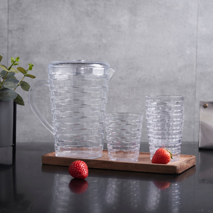Set 4 pahare 300 ml si carafa 2000 ml SHYE-5590-4transparent [2]