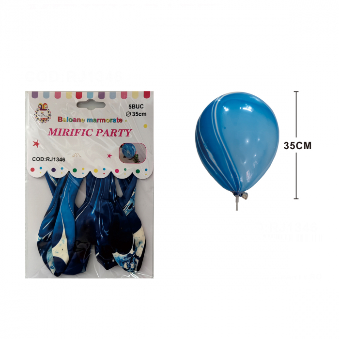 Set 5 baloane marmorate din latex 35 cm RJ1346 [2]