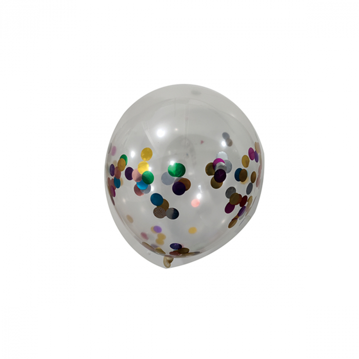 Set 5 baloane transparente din latex cu confetti 35 cm RJ1269 [1]
