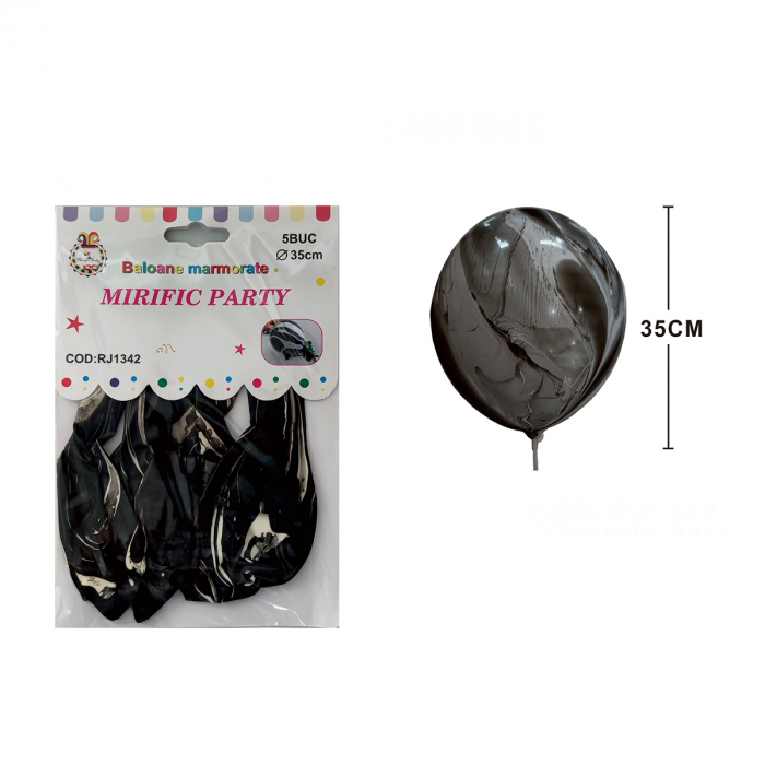 Set 5 baloane marmorate din latex 35 cm RJ1342 [2]