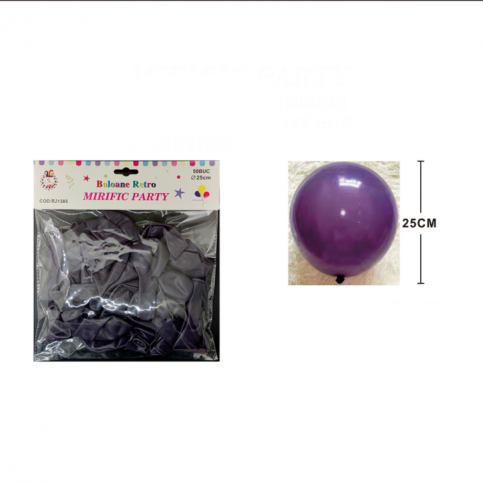 Set 50 baloane din latex pentru petrecere 25 cm RJ1385 [2]