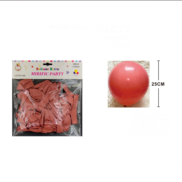 Set 50 baloane din latex pentru petrecere 25 cm RJ1399 [2]
