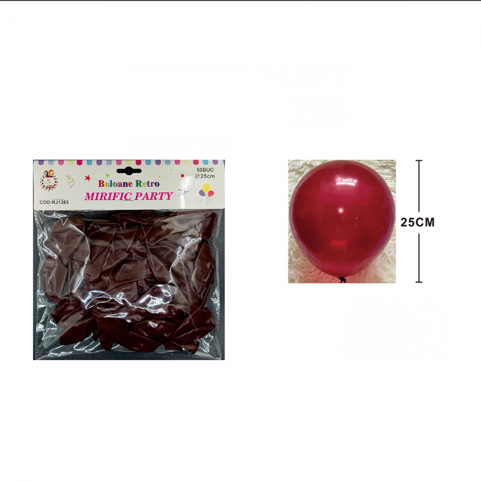 Set 50 baloane din latex pentru petrecere 25 cm RJ1383 [2]