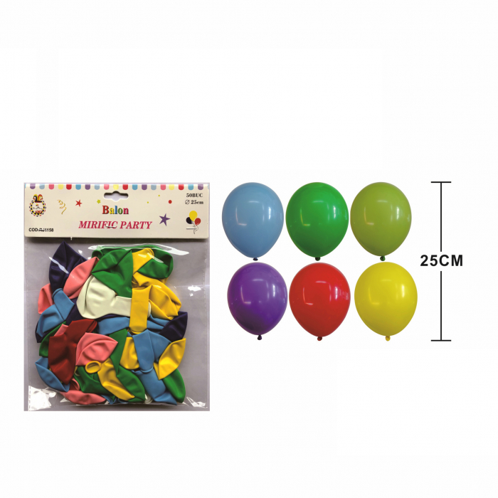 Set 50 baloane pentru petrecere 25 cm RJ1158 [2]