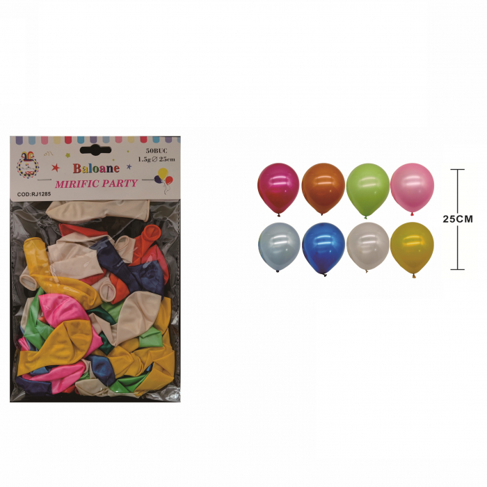 Set 50 baloane pentru petrecere 25 cm RJ1285 [2]