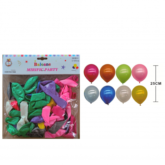 Set 50 baloane pentru petrecere 25 cm RJ1362 [2]