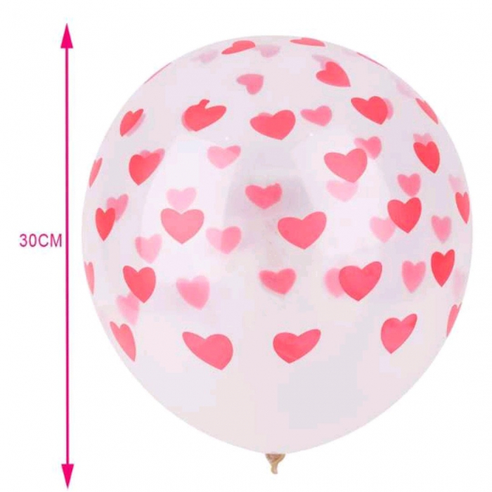 Set 6 baloane transparente cu inimioare FA0536 [3]