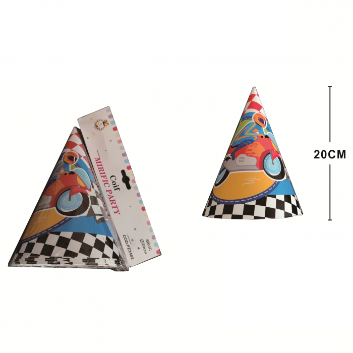 Set 6 coifuri pentru petrecere ' Motocicleta ' 20 cm PZ3482 [2]