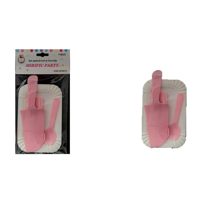 Set spatula si furculite pentru tort 11 piese QT9413 [2]