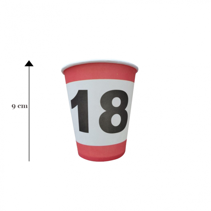 Set 10 pahare pentru petrecere ' 18 ' 9 cm 058797 [2]