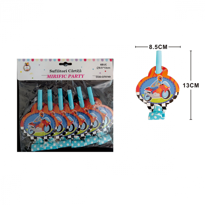 Set 6 suflatori pentru petrecere 8.5 x 13 cm QT9749 [2]