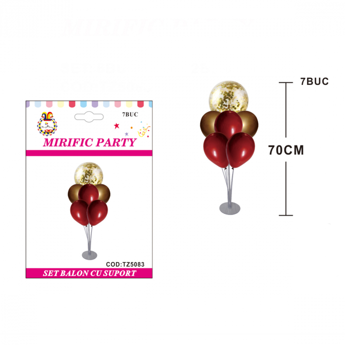 Set 7 baloane din latex cu suport 70 cm TZ5083 [2]