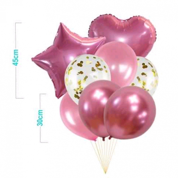 Set 8 baloane aniversare cu confetti FA0178 [2]