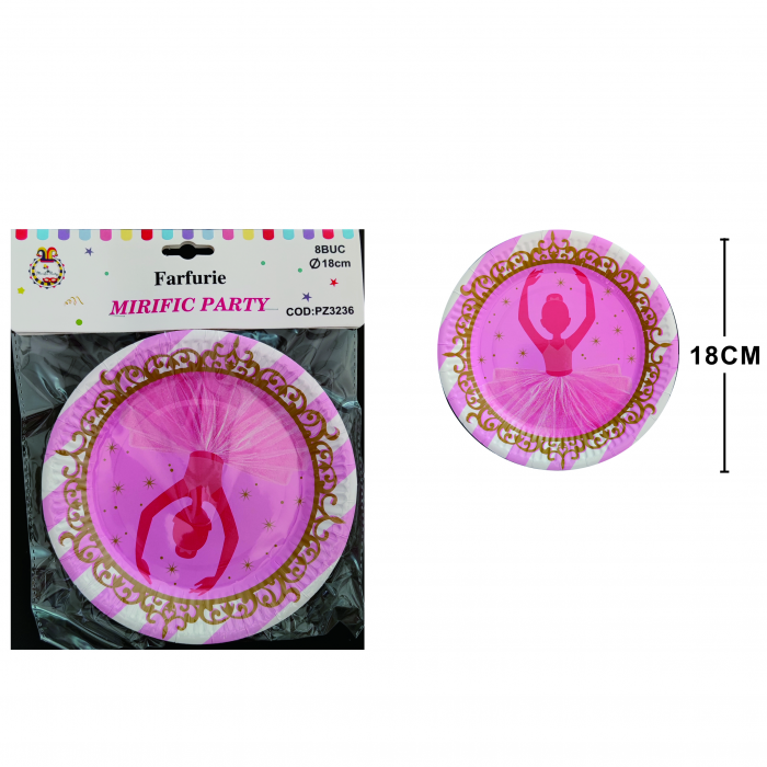 Set 8 farfurii pentru petrecere ' Balerina ' PZ3236 [2]