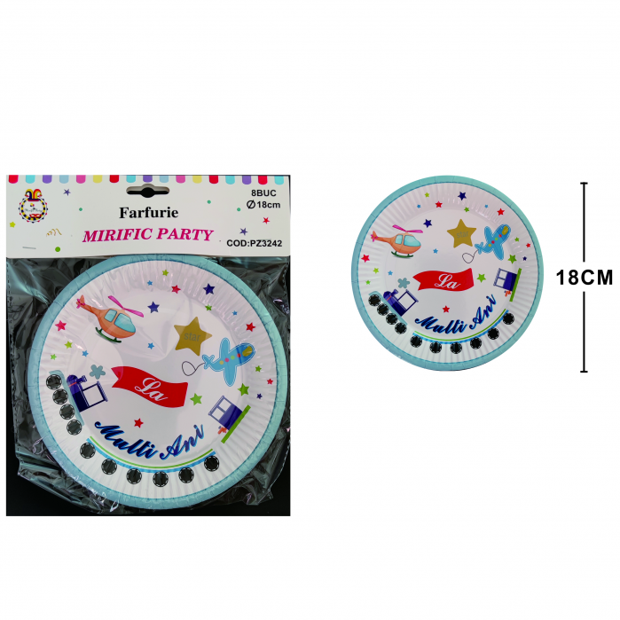 Set 8 farfurii pentru petrecere ' La Multi Ani ' PZ3242 [2]