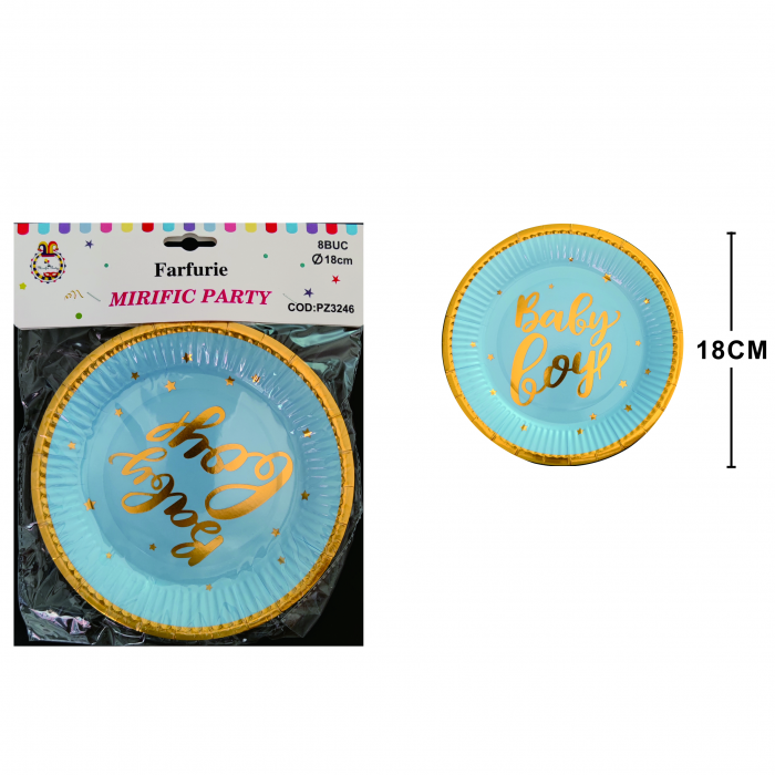 Set 8 farfurii pentru petrecere ' Baby boy ' PZ3246 [2]
