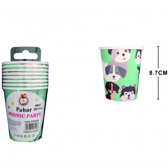 Set 8 pahare cu animale pentru petrecere PZ3253 [2]