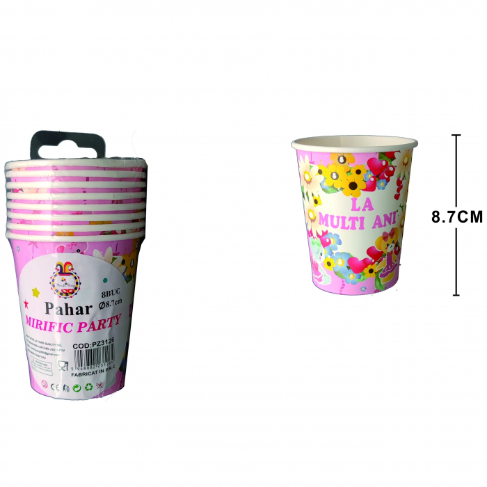 Set 8 pahare pentru petrecere ' La multi ani' PZ3126 [2]