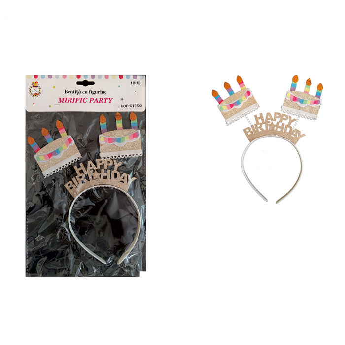 Bentita pentru petrecere cu figurine ' Happy Birthday ' QT9522 [2]